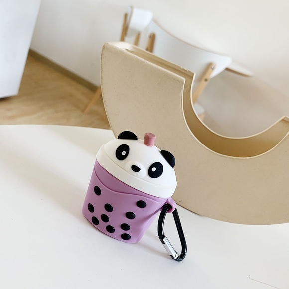 Boba Panda Bear Apple AirPods Case - Picture 1 of 2